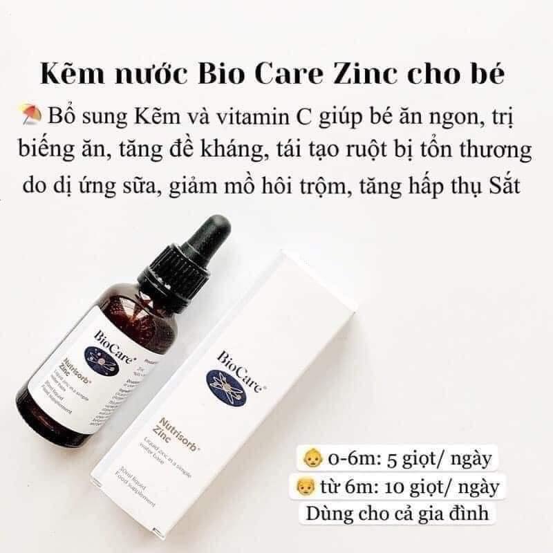 Kẽm Nước BioCare ZinC – Lọ